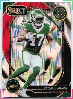 Davante Adams 2024 Panini Select Black & Red Prizm Shock Jets