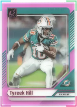 Tyreek Hill 2024 Clearly Donruss Pink Dolphins