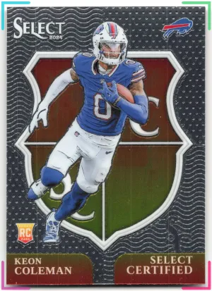 Keon Coleman 2024 Panini Select Select Certified Rookies Bills
