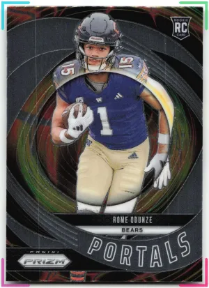 Rome Odunze 2024 Panini Prizm Portals Bears