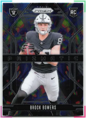 Brock Bowers RC 2024 Panini Prizm Prizmatic Raiders