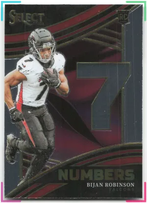 Bijan Robinson RC 2023 Panini Select Numbers Falcons