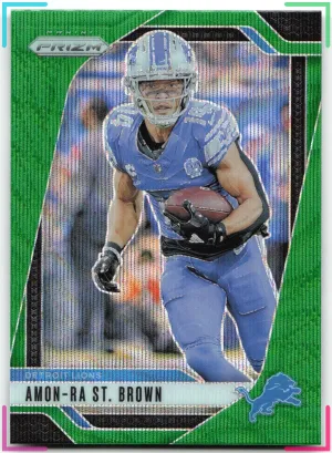 Amon-Ra St. Brown 2024 Panini Prizm Green Wave Lions