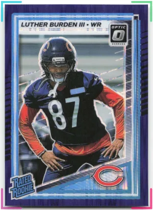 Luther Burden III RC 2025 Donruss Optic Purple Shock Bears