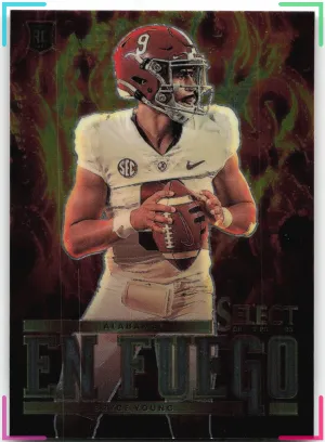 Bryce Young RC 2023 Panini Select Draft Picks En Fuego Crimson Tide