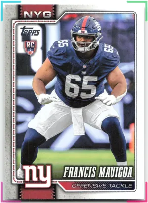 Francis Mauigoa RC 2026 Topps Flagship Giants
