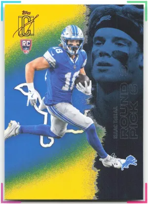 Isaac TeSlaa RC 2025 Topps Signature Class Blue & Yellow Lions