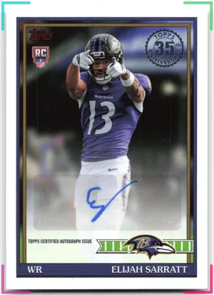 Elijah Sarratt RC 2026 Topps Flagship 1991 Anniversary Rookie Autographs Ravens