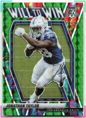 Jonathan Taylor 2021 Panini Mosaic Will to Win Mosaic Green Colts