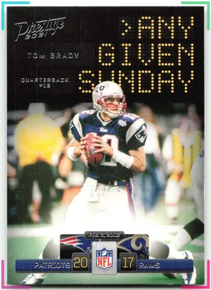 Tom Brady 2021 Panini Prestige Any Given Sunday Patriots