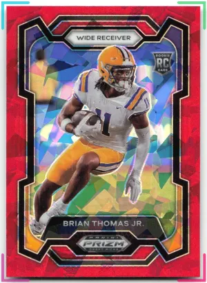 Brian Thomas Jr. 2024 Panini Prizm Draft Picks Red Ice Tigers
