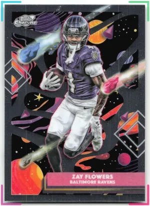 Zay Flowers 2025 Topps Chrome Cosmic Ravens