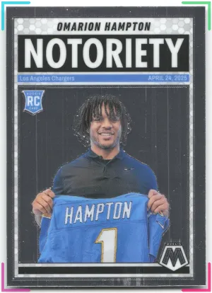 Omarion Hampton 2025 Panini Mosaic Notoriety Chargers