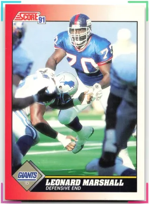 Leonard Marshall 1991 Score Giants