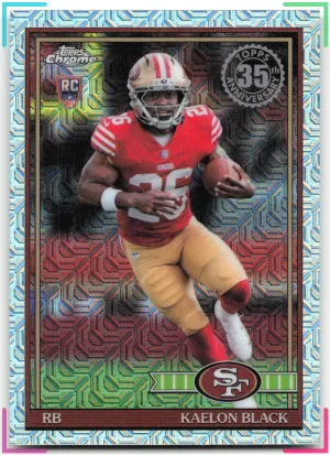 Kaelon Black 2026 Topps Flagship 1991 35th Anniversary Rookies Chrome Mojo 49ers