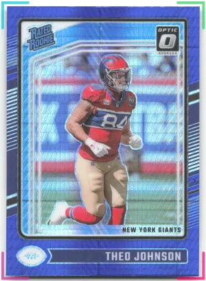 Theo Johnson 2024 Donruss Optic Blue Hyper Giants