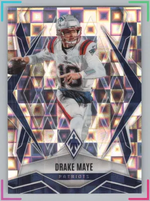 Drake Maye 2025 Panini Phoenix Silver Pandora Prizm Patriots