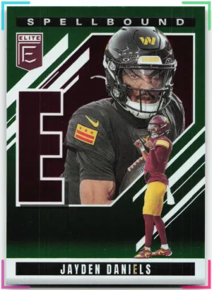 Jayden Daniels 2025 Donruss Elite Spellbound Green Commanders