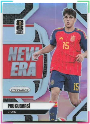 Pau Cubarsi 2026 Panini Prizm FIFA World Cup New Era Silver Prizm Spain