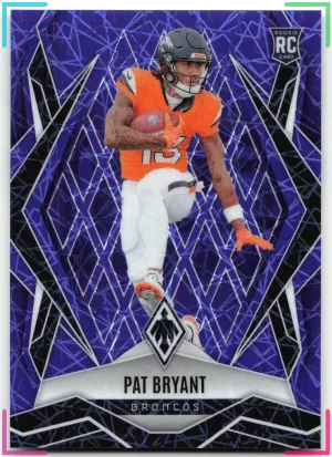 Pat Bryant RC 2025 Panini Phoenix Purple Lazer Prizm #/99 Broncos