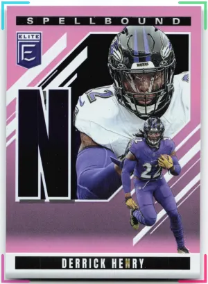 Derrick Henry 2025 Donruss Elite Spellbound Pink Ravens
