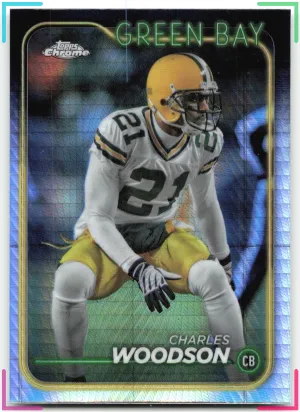 Charles Woodson 2024 Topps Chrome Prism Refractor Packers