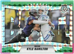 Kyle Hamilton 2025 Panini Mosaic Bang! Mosaic Green Ravens