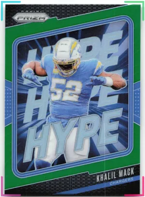 Khalil Mack 2024 Panini Prizm Hype Green Prizm Chargers