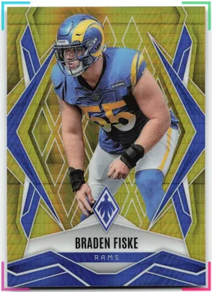 Braden Fiske 2025 Panini Phoenix Gold Hyper Prizm #/10 Rams