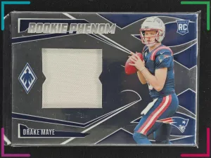 Drake Maye Rookie 2024 Panini Phoenix Rookie Phenom Jersey #/225 Patriots