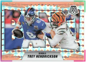 Trey Hendrickson 2025 Panini Mosaic Bang! Mosaic Orange Fluorescent Bengals