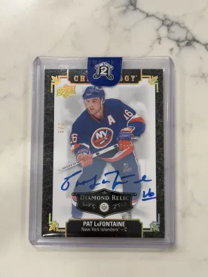 2018-19 Upper Deck Chronology Hockey Pat LaFontaine Diamond Relic Auto /9