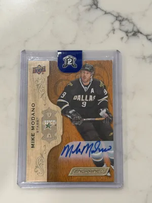 2018-19 Upper Deck Engrained Mike Modano Auto #44