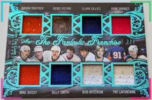 🔥#/7 BOSSY POTVIN TROTTIER SMITH 8 RELIC NYI 2020-21 Leaf In the Game Used Fran