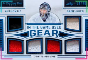 🔥#/30 CURTIS JOSEPH 6 RELICS 2020-21 LEAF IN THE GAME USED GEAR JERSEYS ITG🔥