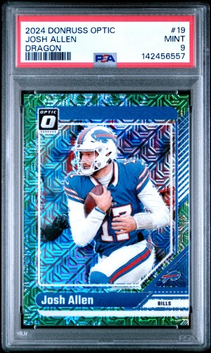 2024 Optic Choice 🐉 🔥 Dragon Scale Josh Allen #01/24 First Print SP PSA 9