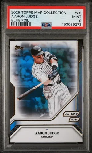 2025 Topps Mlb Mvp Collection Aaron Judge Blue Foil