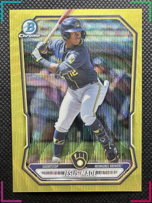 2026 Bowman Chrome Jesus Made Prospects Gold Wave Refractor /50 Brewers