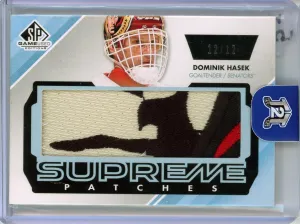 2012-13 Upper Deck SP Game Used Dominik Hasek Supreme Patch /12 #SP-DH