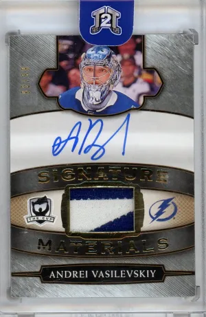 2018-19 Upper Deck The Cup Andrei Vasilevskiy Signature Materials Patch Auto /99
