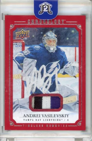 2019-20 UD Chronology Andrei Vasilevskiy Timeless Memories Patch Auto /25 #88