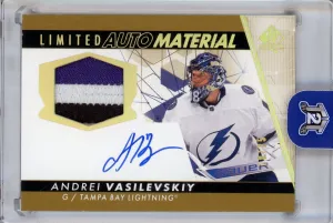 2022-23 UD SP Authentic Andrei Vasilevskiy Limited Auto Material Patch /25