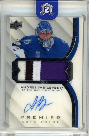 2020-21 Upper Deck Premier Andrei Vasilevskiy Premier Auto Patch /25 #AV-AV