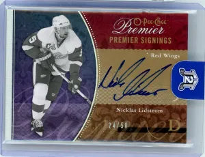 2009-10 Upper Deck OPC Premier Nicklas Lidstrom Premier Signings Auto /50 #PS-NL