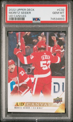 2022 Upper Deck Moritz Seider UD Canvas #C32 PSA 10 Gem Mint Red Wings