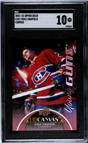 2021-22 Upper Deck Young Guns Canvas Cole Caufield SGC 10