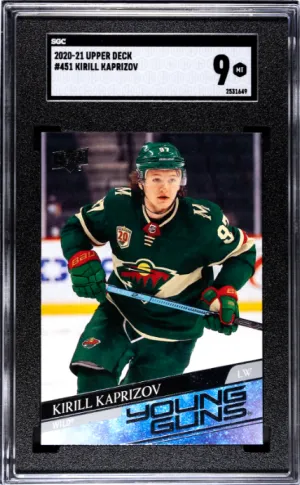 2020-21 Upper Deck Young Guns Kirill Kaprizov SGC 9