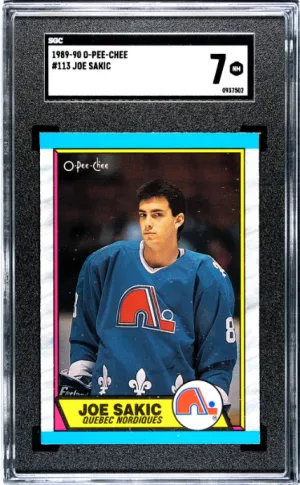 1989-90 O-Pee-Chee Joe Sakic Rookie Carf SGC 7