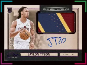 Jaylon Tyson RPA /35 SSP 2024-25 Panini One And One - 3 Color Rookie Patch Auto