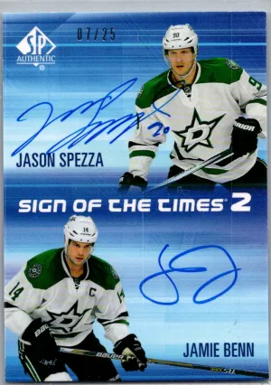 2015-16 Upper Deck SP Authentic Jason Spezza Jamie Benn Sign of the Times 2 Auto